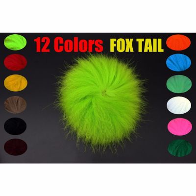 Tigofly 12 Colors Natural Fox Tail Hair Arctic Fox Polar Tail Salmon Trout Streamer Hair Wing Tube Fly Fishing Tying Materials