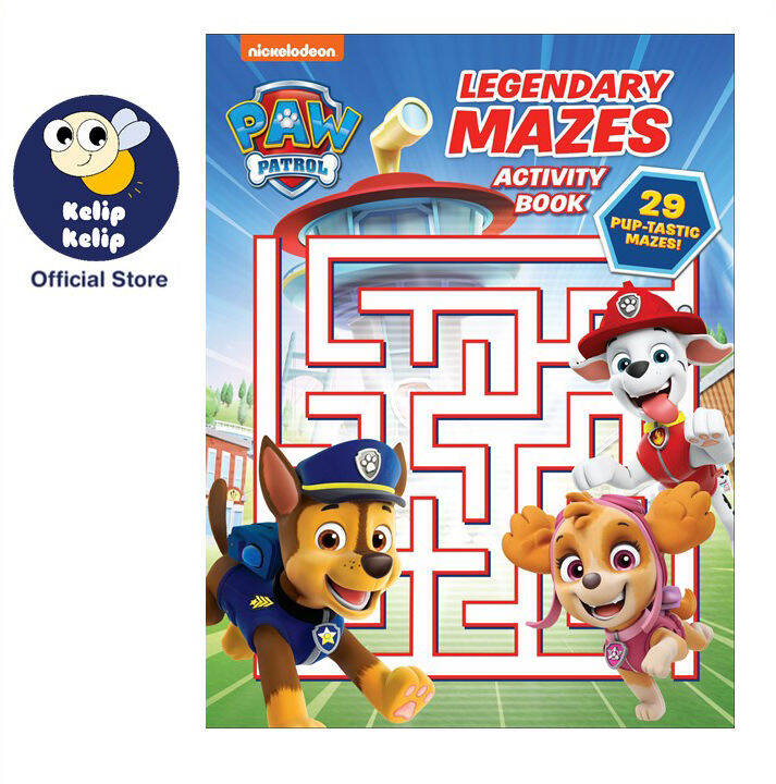 Paw Patrol Legendary Mazes Activity Book With 29 Mazes For Kids | Lazada