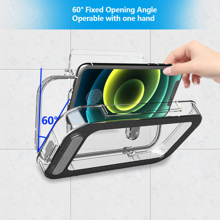 bathroom-toilet-mobile-phone-holder-box-wall-mounted-soap-bracket-6-8-inch-phone-storage-case-waterproof-shower-watching-holder
