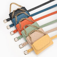 2021 New Weave Pattern Casual Decoration Chain Waist Bag Belt Lady Candy Color Retro Pin Buckle Belt Female Trend Designer