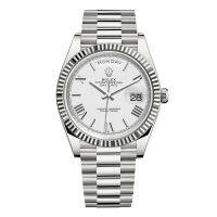 【จัดส่งฟรี】นาฬิกาrolexของแท้ Day-Date 40 Watch: 18 ct white gold - M228239-0046 ,Watch นาฬิกาข้อมือผู้ชาย นาฬิกากลไกแบรนด์หรู 40 มม【มาพร้อมกับบรรจุภัณฑ์เดิม】