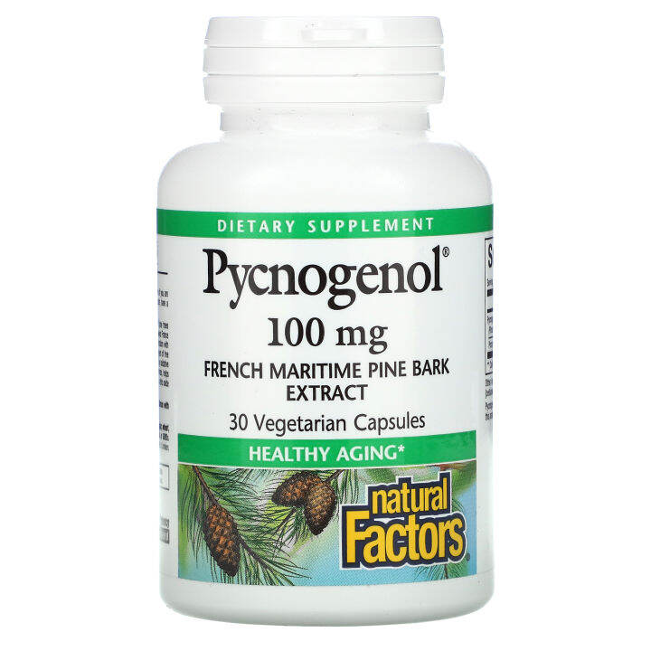 [PREORDER] NATURAL FACTORS PYCNOGENOL 100MG FRENCH MARITIME PINE BARK