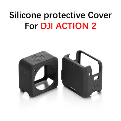 ฝาครอบซิลิโคนสำหรับ DJI ACTION 2กล้องเคสซิลิโคนสำหรับ Osmo Action 2กล้องกีฬา Scratch Dustproof Accessories