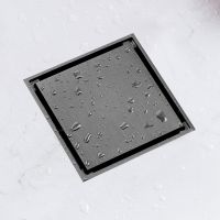 【cw】 SUOYING10x10cm gray kitchen bathroom invisible floor drain 304 stainless steel deodorant toilet hidden mosaic tile ！