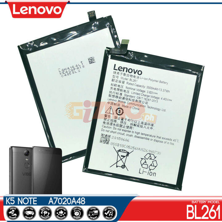 lenovo vibe k5 note battery original