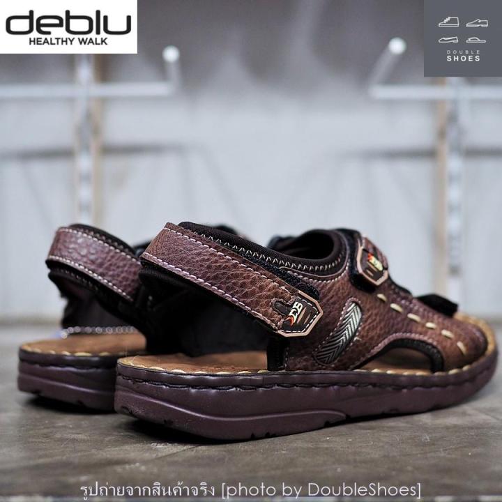 deblu-รองเท้าแตะรัดส้น-รองเท้าเพื่อสุขภาพ-ผู้ชาย-รุ่นm815-สีน้ำตาล-ไซส์-39-44