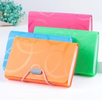 ▼ A6 Candy Colors Document Folders School Supplies Organizer Organ Bag Expanding File Folder For Documents School Office Binder