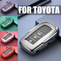 ☫♘ Obudowa kluczyka do samochodu pokrowiec na toyotę Hilux Vigo Rav4 Highlander Fortuner Land Cruiser Camry Corolla korona Alphard Aygo Prius brelok