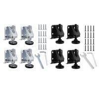 ❐◕ W8KC 4 Pack Black Leveling Feet Heavy Duty Adjustable Furniture Leveler Legs