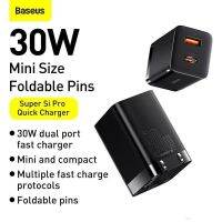 [ ใช้กับ iPhone12 ได้❗️] Baseus หัวปลั๊ก 2 port ชาร์จเร็ว 30W. Speed Dual QC3.0 Quick Charger ขา