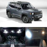 ไฟภายในรถยนต์ Led สำหรับห้อง Jeep Renegade ประตูการอ่านรูปทรงกลมเท้าหลอดไฟไร้ข้อผิดพลาด7ชิ้น