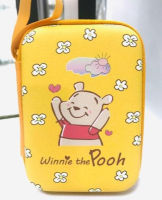 POOH  กล่องเก็บสายชาร์จ   กล่องใส่ PWB, HDD , หูฟัง , เอนกประสงค์, Size L ลาย WINNIE  THE  POOH  sun   วินนี่ เดอะ พู  (ยิ้ม หัวใจ ดอกไม้)  งานดี evaกันกระแทก ขนาด1