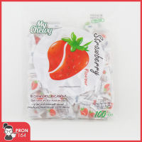 **มาย ชูวี่ มิ้ลค์ แคนดี้กลิ่นสตอเบอร์รี่(ลูกอมนมเคี้ยวหนึบ)*My Chewy Milk Candy Strawberry Flavour*360กรัม/g*จำนวน 100เม็ด**