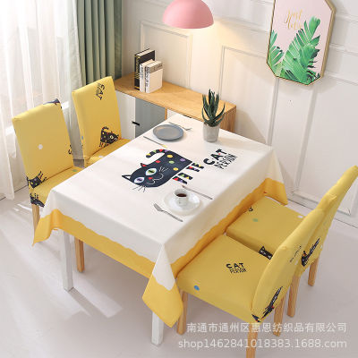 ปกเก้าอี้สำหรับใช้ในครอบครัว,ผ้าคลุมเก้าอี้โต๊ะทานอาหาร,ผ้าปูโต๊ะสดใสขนาดเล็ก,บัตรฝ้ายลินิน,โต๊ะกาแฟ,ชุดผ้า Linguaimy