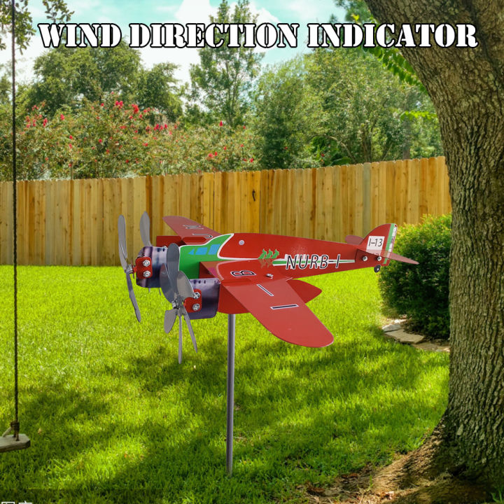 3d-เครื่องบินสวน-weather-vane-plug-decor-ป้องกันการกัดกร่อนโลหะเครื่องบิน-wind-rotator-weatherproof-เครื่องประดับสำหรับครอบครัว-courtyards