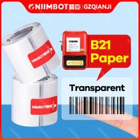 ☾﹍∈ Niimbot B21 Transparent Roll Sticker Label Printing Paper Name Sticker adhesive sticker book stationery Paper for Label Printer