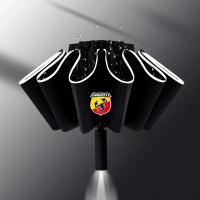 [ANYA Auto Parts] รถร่มอัตโนมัติพร้อมไฟฉาย LED แถบสะท้อนแสงย้อนกลับร่มสำหรับ Fiat Abarth 595 Abarth 500 Abarth 124 Spider