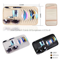 Car CD DVD Holder Disc PU Leather Storage Media Case Sunglasses Card Organizer Sun Visor Sunshade Sleeve Wallet Clips