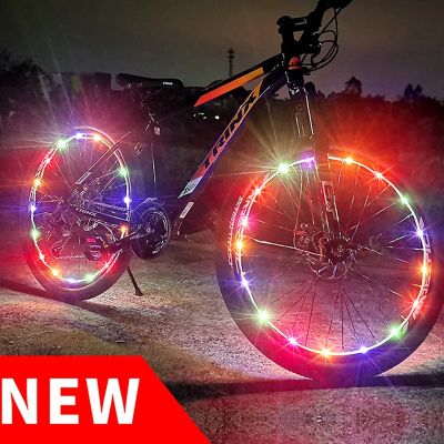 Bicycle Light Outdoor String Light 2M/20LED Motorcycle Cycling Bike Bicycle Wheels Spoke Flash Light Lamp String Lights Outdoor