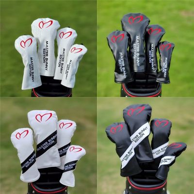 Master Bunny Edition Golf Clubs Headcovers Golf Woods Clubs Headcovers Set 1# 3# 5# Driver Head Cover Black Red