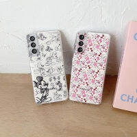 การ์ตูนน่ารักมิกกี้ Minnie เคสโทรศัพท์สำหรับ Samsung S23Ultra S23Plus S22Ultra S22Plus นิ่มกันกระแทกด้านหลังเคส Galaxy S21Ultra เคสโทรศัพท์ S21Plus สำหรับ S23 S22 S21เคสห่อหุ้มขนาดใหญ่พิเศษ