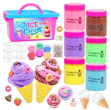 DIY Slime Kit Unicorn Making Fluffy Slime Soft Polymer Clay Set