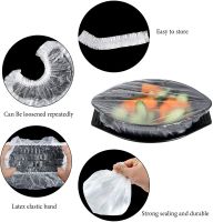 【hot】 Transparent No To Cut Bowl Dish Food Preservative film Elastic  Covers Keeping Shower Cap