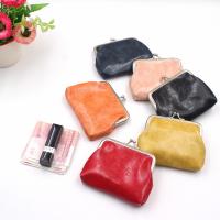 Dompet Koin Wanita Kulit Dompet Mini Kulit Wanita Desain Antik Tempat Kartu Lilin Minyak Dompet Penyimpanan Lipstik Wanita Dompet Koin