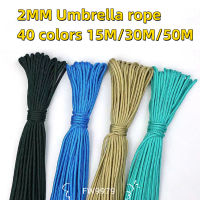 Paracord 2mm one stand Cores Paracord for Survival Parachute Cord Lanyard แคมป์ปิ้ง ปีนเขา แคมป์ปิ้ง เชือก เดินป่า-ZOK STORE