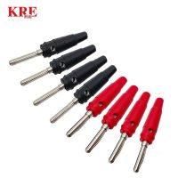 KRE 10Pcs 4mm Banana Plug High Current Insulated Shrouded Stackable Connector Screw connection Bar Wine Tools