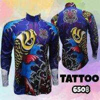 เสื้อตกปลา JK THAILAND ลาย TATTOO  ป้องกันรังสี UV 80-90% สีไม่ตก แห้งเร็ว