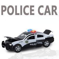 1:32 Alloy Dodge Charger Police Car Model Diecasts &amp; Toy Vehicles Simulation Sound And Light Pull Back Collection Toys Kids Gift Die-Cast Vehicles