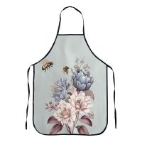 1 Pcs Waterproof Butterfly Printed Apron Cooking Baking Kitchen Apron Sleeveless Flower Household Cleaning Pinafore