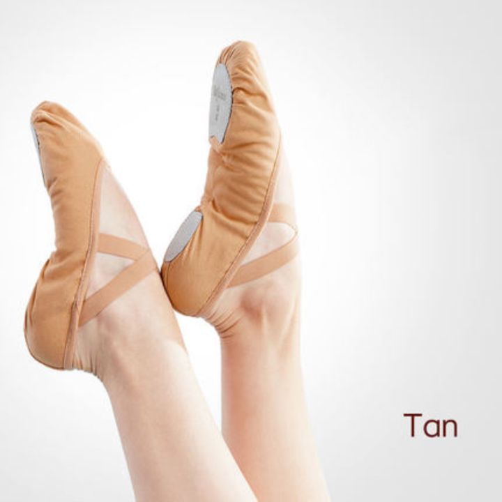 รองเท้าเต้นรองเท้าบัลเล่ต์สำหรับผู้หญิง-รองเท้าพื้นนุ่มรองเท้าฝึกผ้าใบมืออาชีพสำหรับผู้ใหญ่รองเท้าแตะสำหรับเด็ก