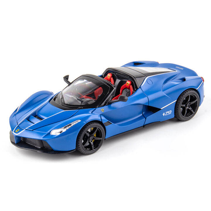 klt-มาตราส่วน-1-22-ferrari-laferrari-supercar-ของเล่นโลหะผสมรถรุ่นรถ-diecast-ยานพาหนะสําหรับเด็กเด็กเสียงแสงผลของขวัญงานอดิเรกคอลเลกชัน