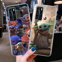 ตัวการ์ตูนเคสโทรศัพท์แบบใส Y-Yoda น่ารักสำหรับ Huawei,P50 P60 P40 P30 P20ศิลปะ MATE 50 40 30 20 PRO เคส Funda Coque Capa Shell