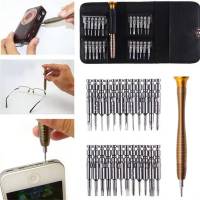 ชุดไขควง ไขควง ซ่อมเอนกประสงค์ ซ่อมโทรศัพท์มือถือ ซ่อมนาฬิกา แบบพกพา 25 in 1 Screwdriver Set Repair Tool Kits อุปกรณ์ช่าง มือถือ แว่นตา