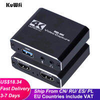 KuWFi 4K Video Capture Card for Live Streaming 1080P 4K USB3.0 HDMI Video Capture Card Switch Game for PS4 Xbox Recording Box