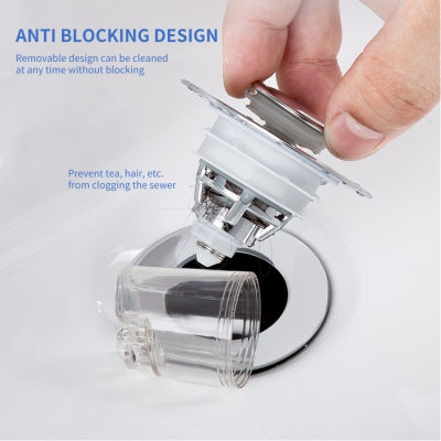 ตัวกรองท่อระบายน้ำ Bounce Core Sink Filter สำหรับห้องอาบน้ำอ่างล้างหน้า Pop-Up Sink Strainer อ่างอาบน้ำ Stopper Sink Drain อุปกรณ์เสริม