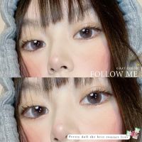 (COD) คอนแทคเลนส์พริตตี้ดอล | Pretty doll Contact Lens { รุ่น Follow me  }  ค่าสายตา+ปกติ สี Gray+brown 0.00-6.00
