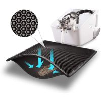 【YF】 Pet Cat Litter Box Mat Double Layer Non-slip Bed Pads Waterproof EVA Clean Pad Accessories