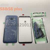 สำหรับ Samsung Galaxy S8 G950 G950f S8บวก G955 G955f ด้านหลังกระจกคลุมฝาปิดแบตเตอรี่ด้านหลังพร้อมกระจกหน้ากล้อง