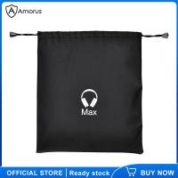 Amorus Portable Safe PU Leather Drawstring Pouch Storage Bag for AirPods Max