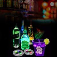 10Pcslot Bottle LED Light Stickers LED Wine Bottle Glorifier Light LED Coaster Cup Mat Party Bar Club Vase Christmas Decoration