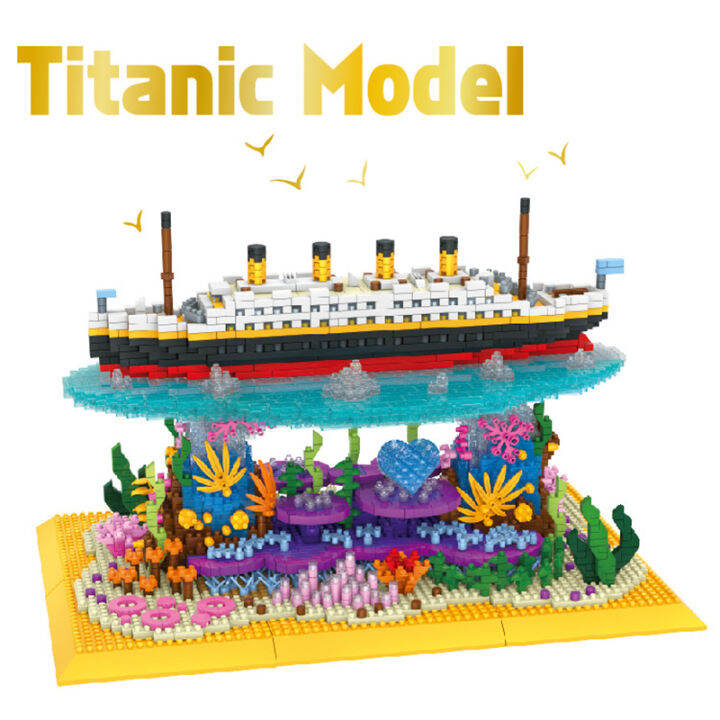 ใหม่3892pcs-rms-cruise-sank-titanic-ภายใต้-sea-3d-building-blocks-เรือชุดรุ่น-construcrion-ชุด-brinquedos-คริสต์มาสของขวัญ