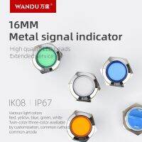 WANDU 16mm pilot lamp red green yellow bule 12V 24V 110V 250V led metal indicator lamp indicator light single lamp waterproof