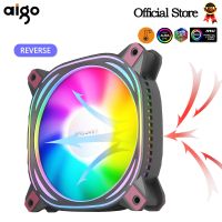 Aigo เครื่องทำความเย็นแบบกลับด้านได้สำหรับพัดลมเคสคอมพิวเตอร์ Z12ขนาด120มม. ระบายความร้อนด้วยพัดลม Rgb 4ขาพัดลมทำความเย็น PWM ซีพียู3Pin5v ระบายอากาศได้ดี J76ระบายอากาศได้ดี12ซม.