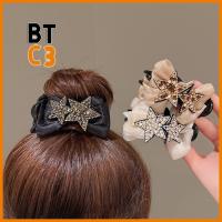 BTC3 2PCS พลอยเทียมเทียม กิ๊บติดผมรูปดาวห้าแฉก อะคริลิค เครื่องมือจัดแต่งทรงผม คลิปผมหางม้าประดับพลอยเทียม ของขวัญสำหรับเด็ก ดาวห้าแฉก คลิปผมปู สำหรับผู้หญิง