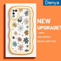 Dienya เคสสำหรับ Infinix Hot 10 Play Hot 11 Play Hot 9 Play X680 X688C  ภาพวาดสีน้ำมันแฟชั่นลายดอกเดซี่สีสันสดใสน่ารักครีมคลื่นเคสมือถือกันกระแทกแบบใสนุ่มโปร่งใสลายกล้องถ่ายรูปสร้างสรรค์เรียบปลอกป้องกัน