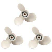 3X for 9.9-15HP 63V-45945-10-EL 9-1/4 x 9 Aluminum Alloy Marine Outboard Propeller 8 Spline Tooth 3 Blades